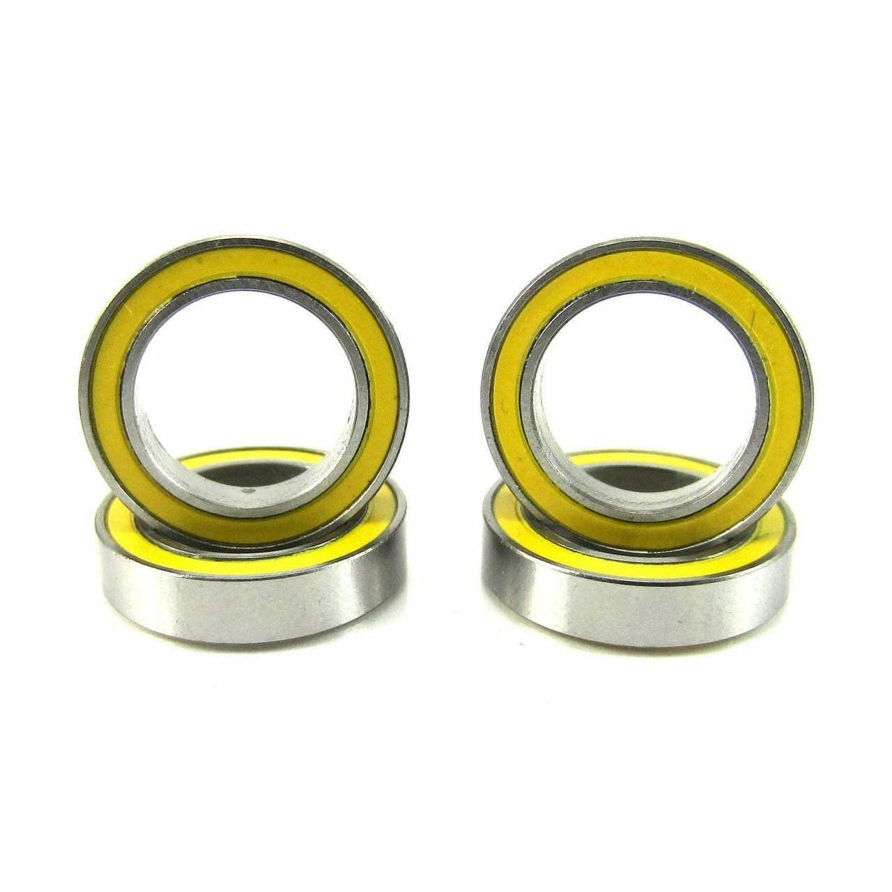 6701-2RS 12x18x4mm Precision High Speed RC Car Ball Bearing, Chrome Steel (GCr15) with Yellow Rubber Seals ABEC-1 ABEC-3 ABEC-5