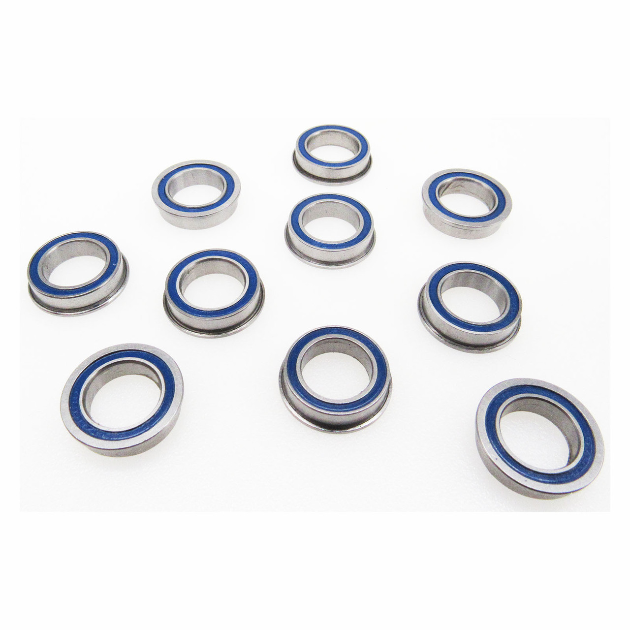 F6700-2RS 10x15x4mm Flanged Precision High Speed RC Car Ball Bearing, Chrome Steel with Blue Rubber Seals ABEC-1 ABEC-3 ABEC-5